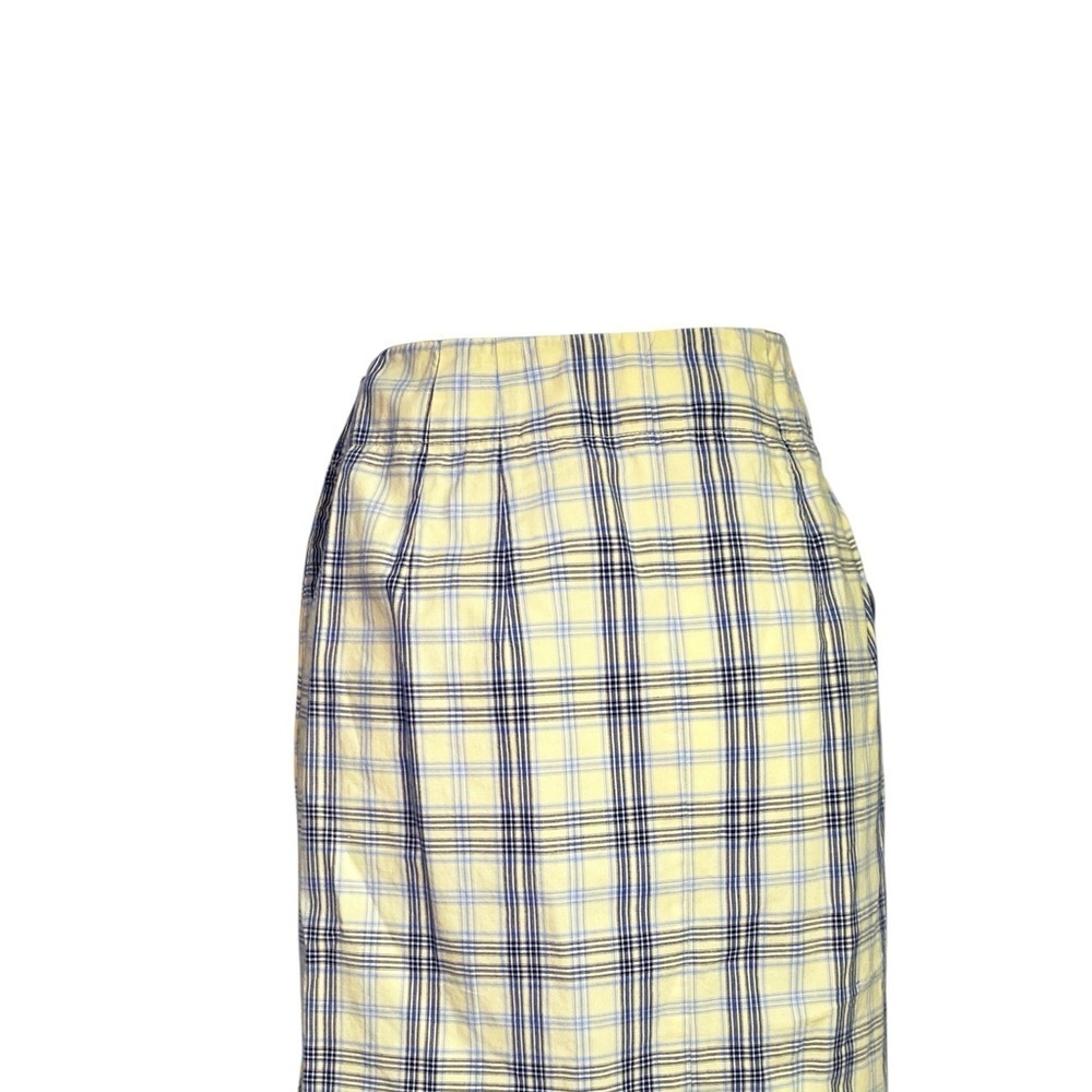 Charter Club Yellow and Black Plaid Pencil Wrap Skirt - Picture 2 of 13